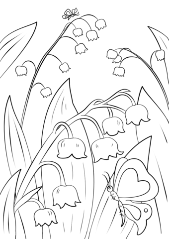 Lily Of The Valley From Spring Coloring Page